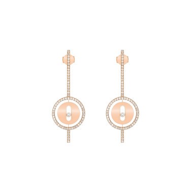 Boucles d'oreilles Messika Lucky Move Arrow en or rose et diamants
