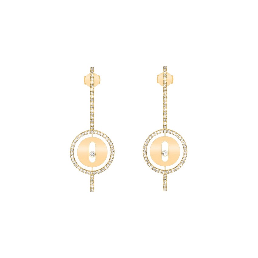 Boucles d'oreilles Messika Lucky Move Arrow en or jaune et diamants