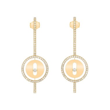 Boucles d'oreilles Messika Lucky Move Arrow en or jaune et diamants