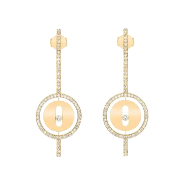 Boucles d'oreilles Messika Lucky Move Arrow en or jaune et diamants