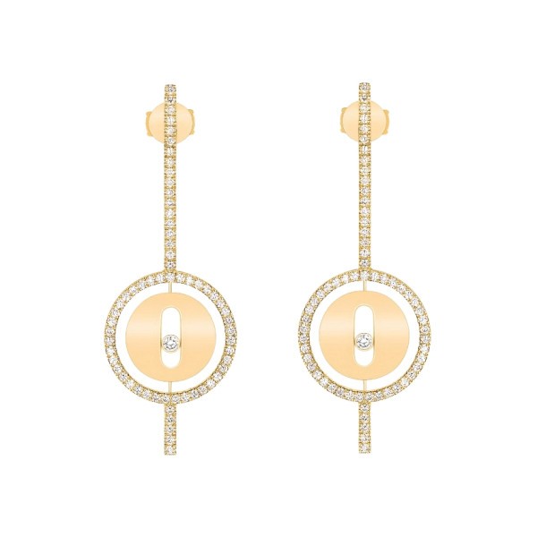 Boucles d'oreilles Messika Lucky Move Arrow en or jaune et diamants