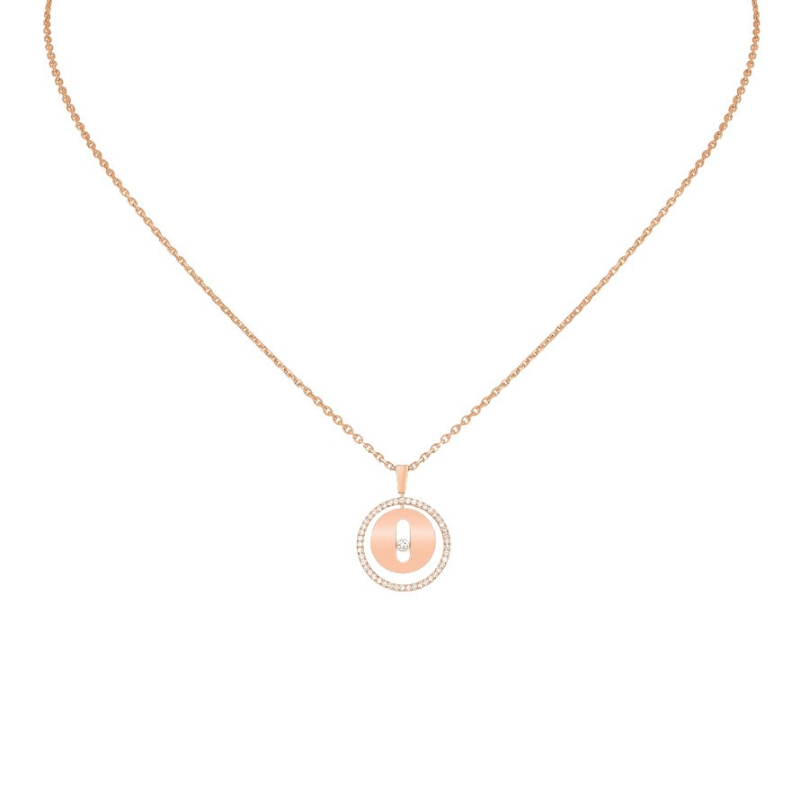 Collier Messika Lucky Move petit modèle en or rose et diamants
