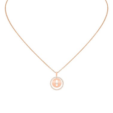 Collier Messika Lucky Move petit modèle en or rose et diamants