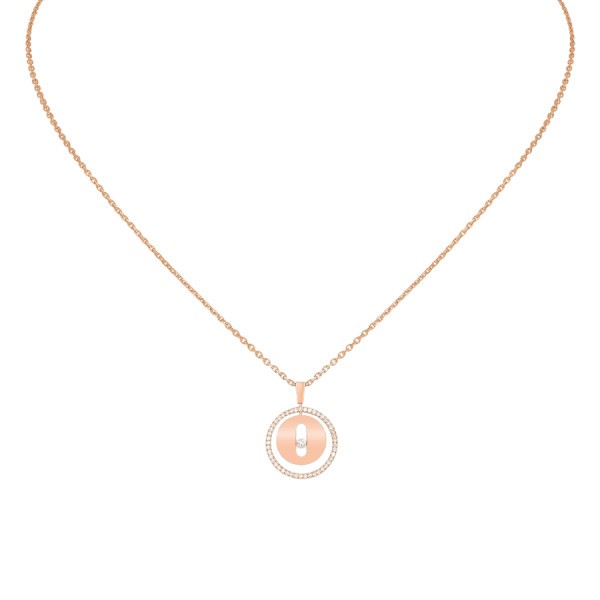 Collier Messika Lucky Move petit modèle en or rose et diamants
