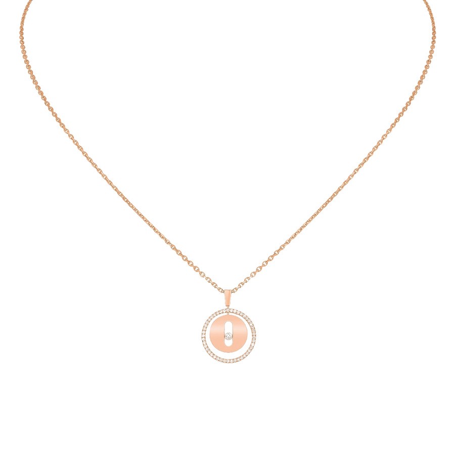 Collier Messika Lucky Move petit modèle en or rose et diamants