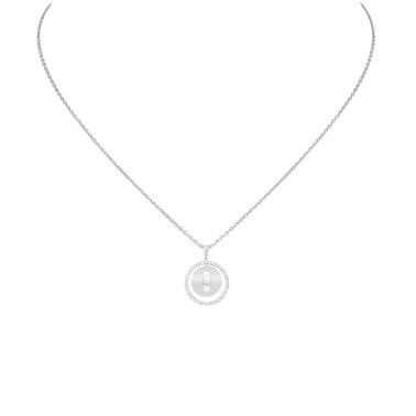 Collier Messika Lucky Move petit modèle en or blanc et diamants