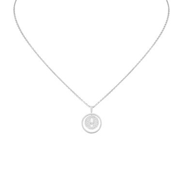 Collier Messika Lucky Move petit modèle pavé en or blanc et diamants