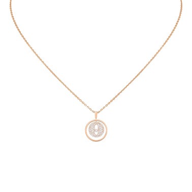Collier Messika Lucky Move petit modèle pavé en or rose et diamants