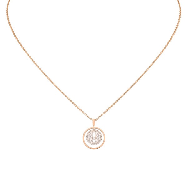 Collier Messika Lucky Move petit modèle pavé en or rose et diamants