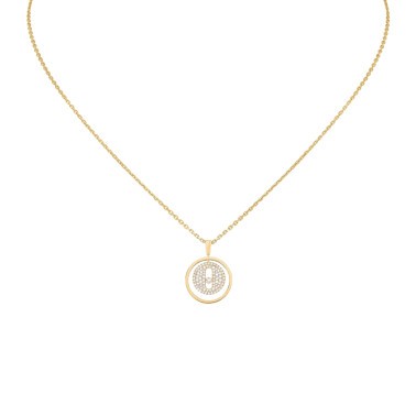 Collier Messika Lucky Move petit modèle pavé en or jaune et diamants