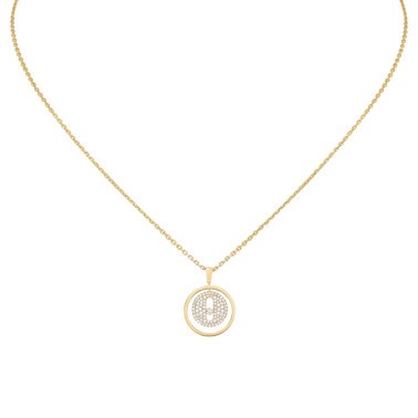 Collier Messika Lucky Move petit modèle pavé en or jaune et diamants