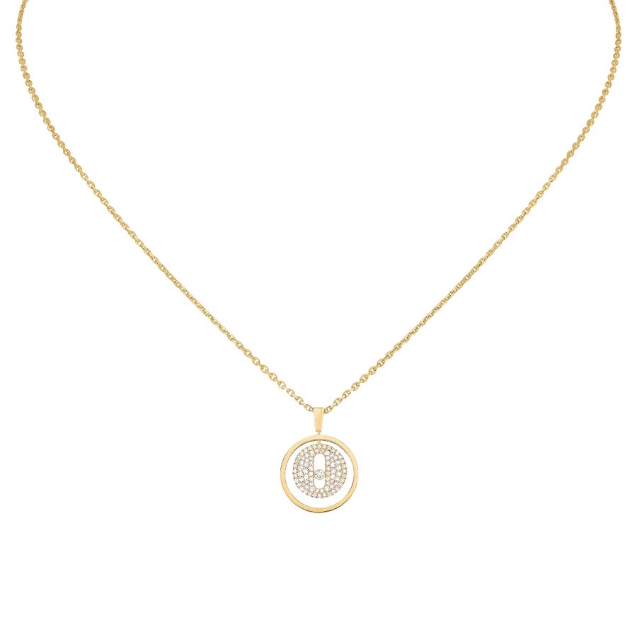 Collier Messika Lucky Move petit modèle pavé en or jaune et diamants