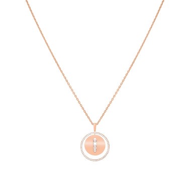 Collier Messika Lucky Move moyen modèle en or rose et diamants