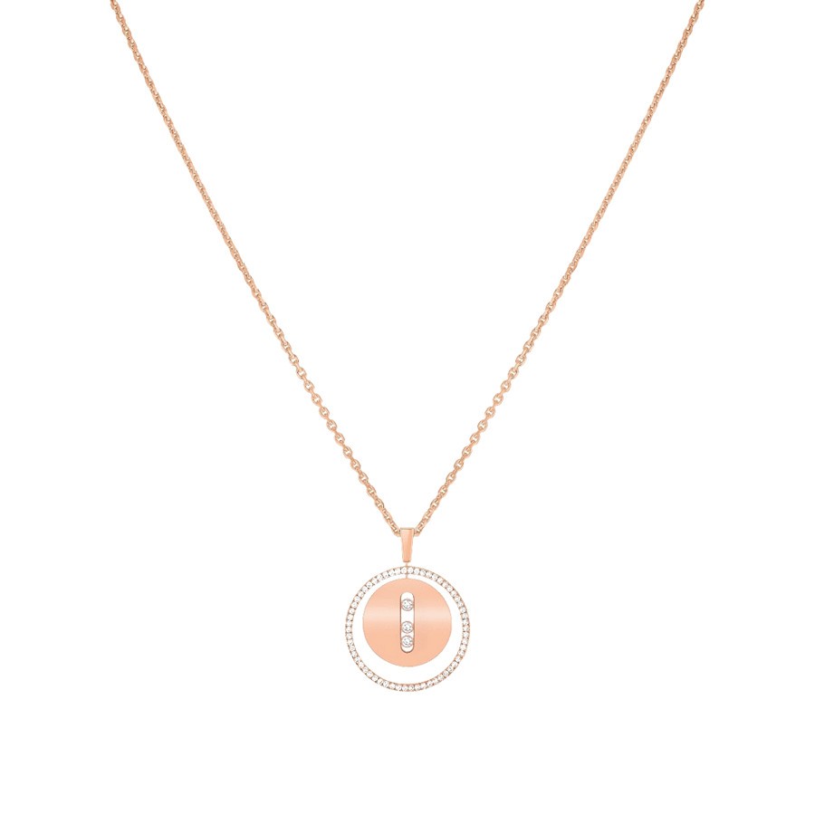 Collier Messika Lucky Move moyen modèle en or rose et diamants