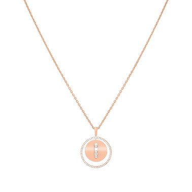Collier Messika Lucky Move moyen modèle en or rose et diamants