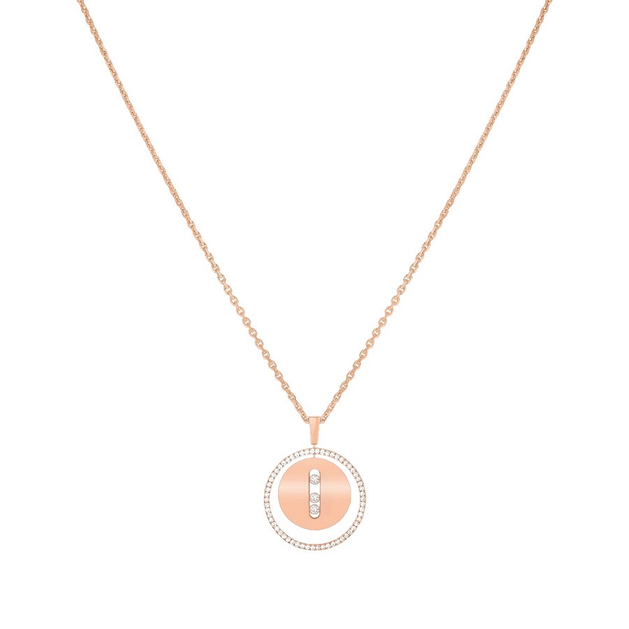 Collier Messika Lucky Move moyen modèle en or rose et diamants