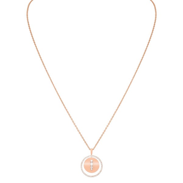 Collier Messika Lucky Move moyen modèle en or rose et diamants