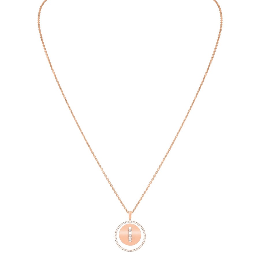 Collier Messika Lucky Move moyen modèle en or rose et diamants
