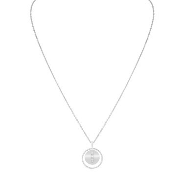Collier Messika Lucky Move moyen modèle en or blanc et diamants