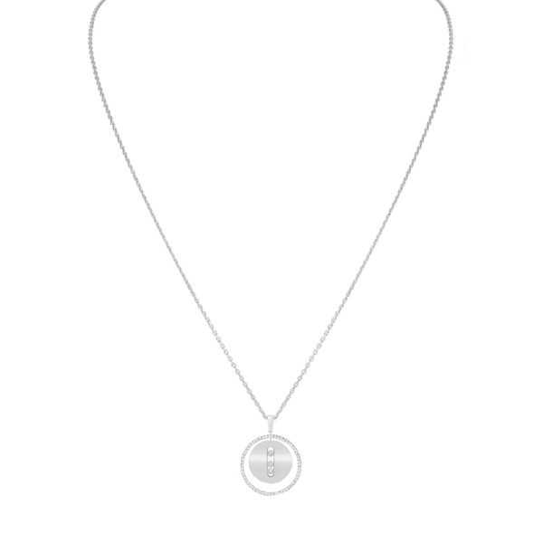 Collier Messika Lucky Move moyen modèle en or blanc et diamants
