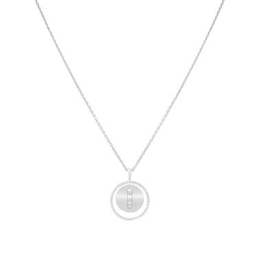 Collier Messika Lucky Move moyen modèle en or blanc et diamants