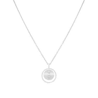 Collier Messika Lucky Move moyen modèle en or blanc et diamants