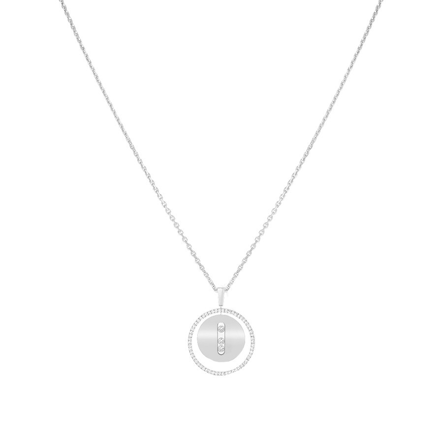 Collier Messika Lucky Move moyen modèle en or blanc et diamants