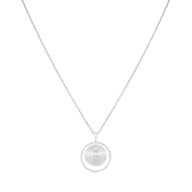 Collier Messika Lucky Move moyen modèle en or blanc et diamants