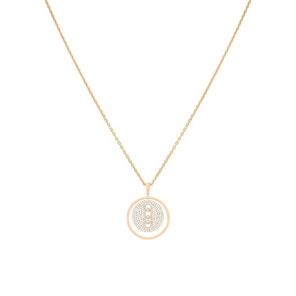 Collier Messika Lucky Move moyen modèle pavé en or jaune et diamants