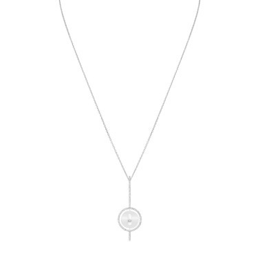 Collier Messika Lucky Move Arrow en or blanc et diamants