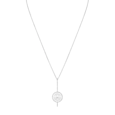 Collier Messika Lucky Move Arrow en or blanc et diamants