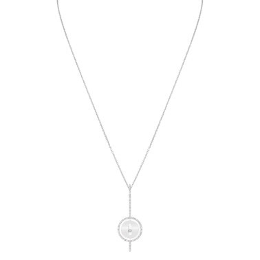 Collier Messika Lucky Move Arrow en or blanc et diamants