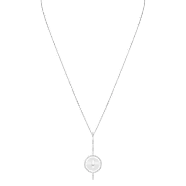 Collier Messika Lucky Move Arrow en or blanc et diamants