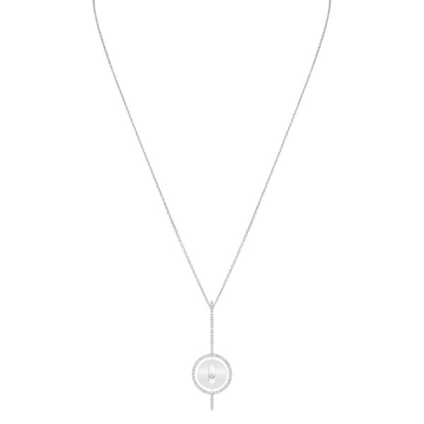 Collier Messika Lucky Move Arrow en or blanc et diamants