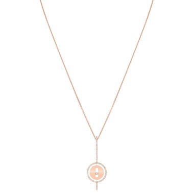 Collier Messika Lucky Move Arrow en or rose et diamants