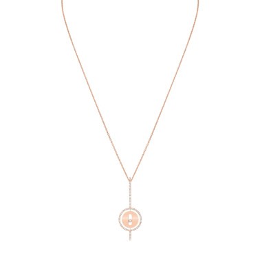 Collier Messika Lucky Move Arrow en or rose et diamants