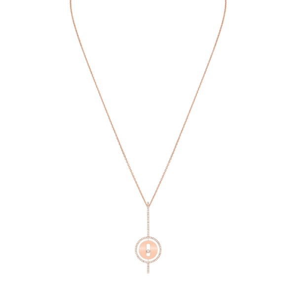 Collier Messika Lucky Move Arrow en or rose et diamants