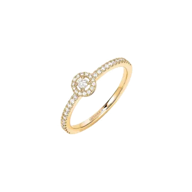 Bague Messika Joy petit modèle en or jaune et diamants