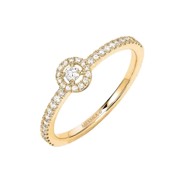 Bague Messika Joy petit modèle en or jaune et diamants