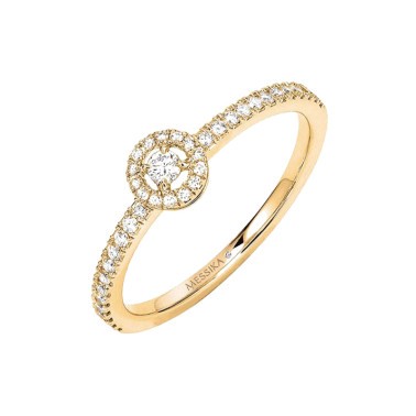 Bague Messika Joy petit modèle en or jaune et diamants