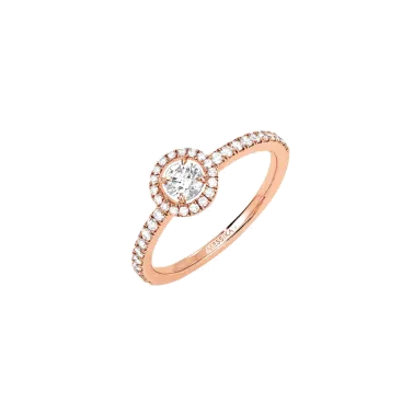 Bague Messika Joy en or rose et diamant rond 0,25 carat