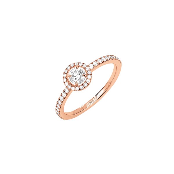 Bague Messika Joy en or rose et diamant rond 0,25 carat