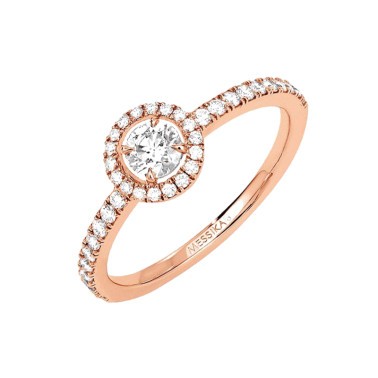 Bague Messika Joy en or rose et diamant rond 0,25 carat