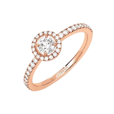 Bague Messika Joy en or rose et diamant rond 0,25 carat