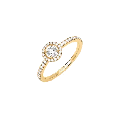 Bague Messika Joy en or jaune et diamant rond 0,25 carat