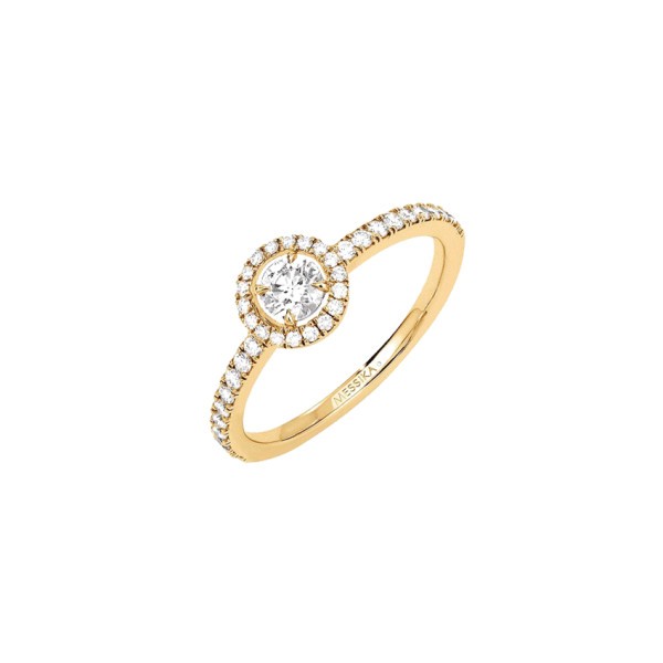 Bague Messika Joy en or jaune et diamant rond 0,25 carat