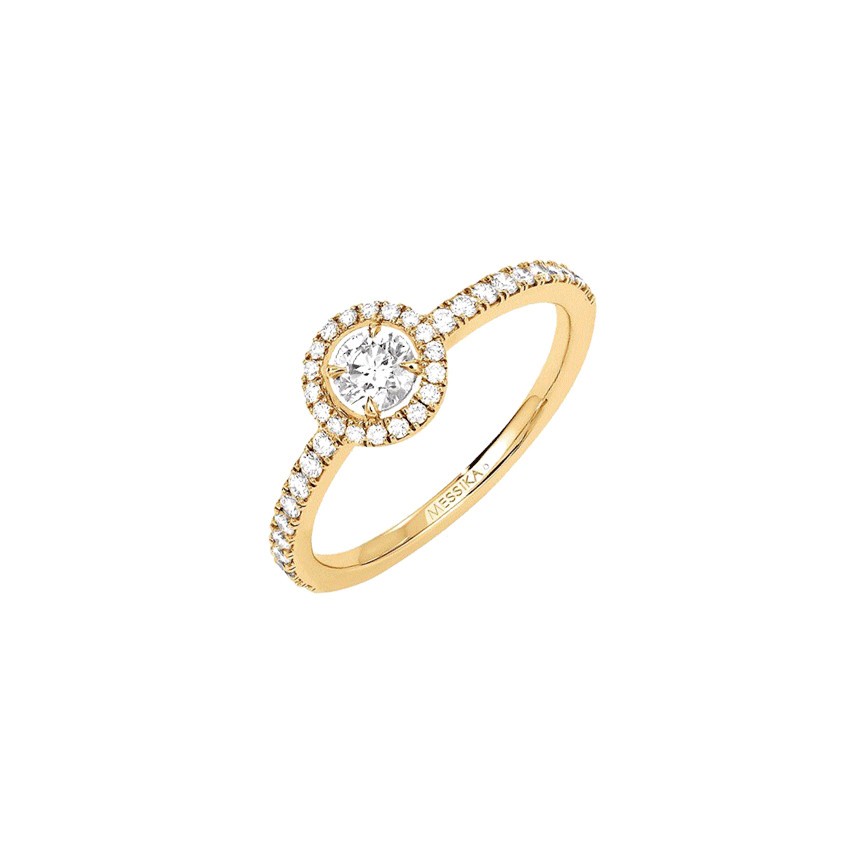 Bague Messika Joy en or jaune et diamant rond 0,25 carat
