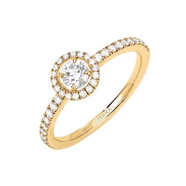 Bague Messika Joy en or jaune et diamant rond 0,25 carat