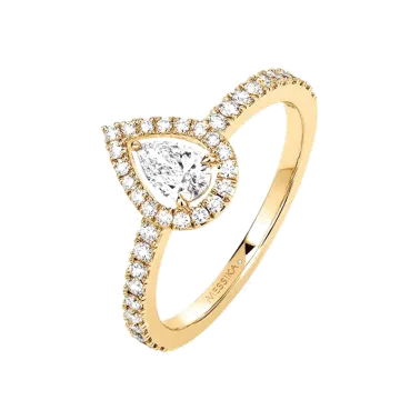 Bague Messika Joy en or jaune et diamant poire 0,25 carat