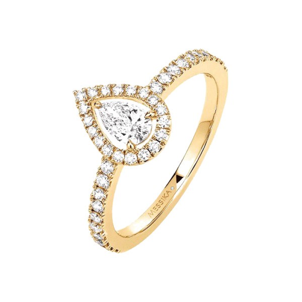 Bague Messika Joy en or jaune et diamant poire 0,25 carat